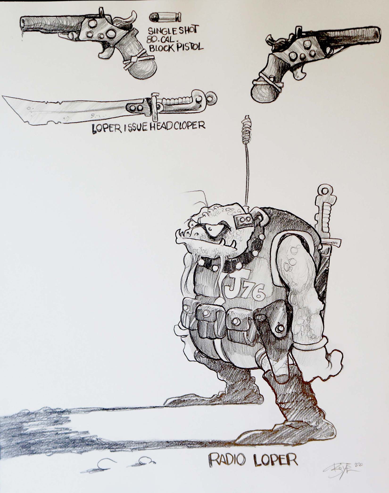 MARK BODE "Radio Loper " Drawing
