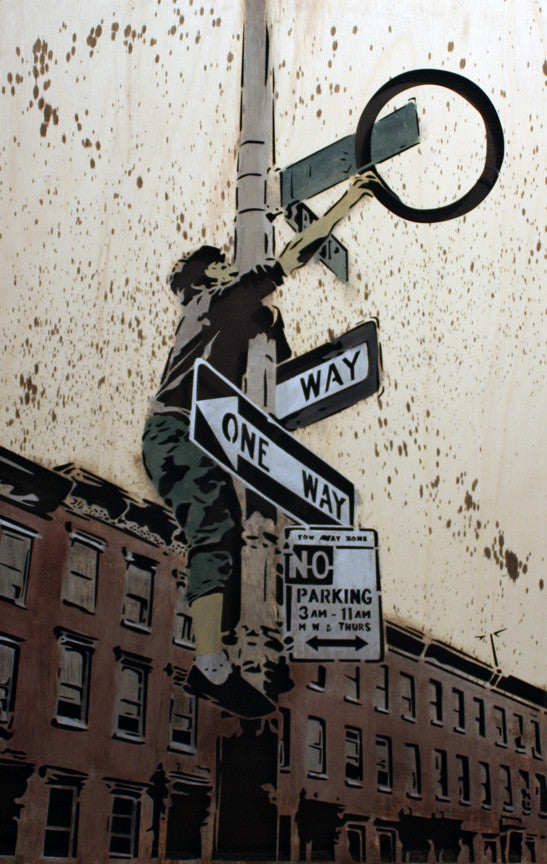 CHRIS STAIN - N.9th St. (Wooden Cut out)