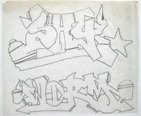 PART ONE - "Shy/Worm Outline " Black Book Drawing