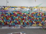 GRAFFITI ARTIST SEEN  -  "Large Multi Tags"  Aerosol on  Canvas