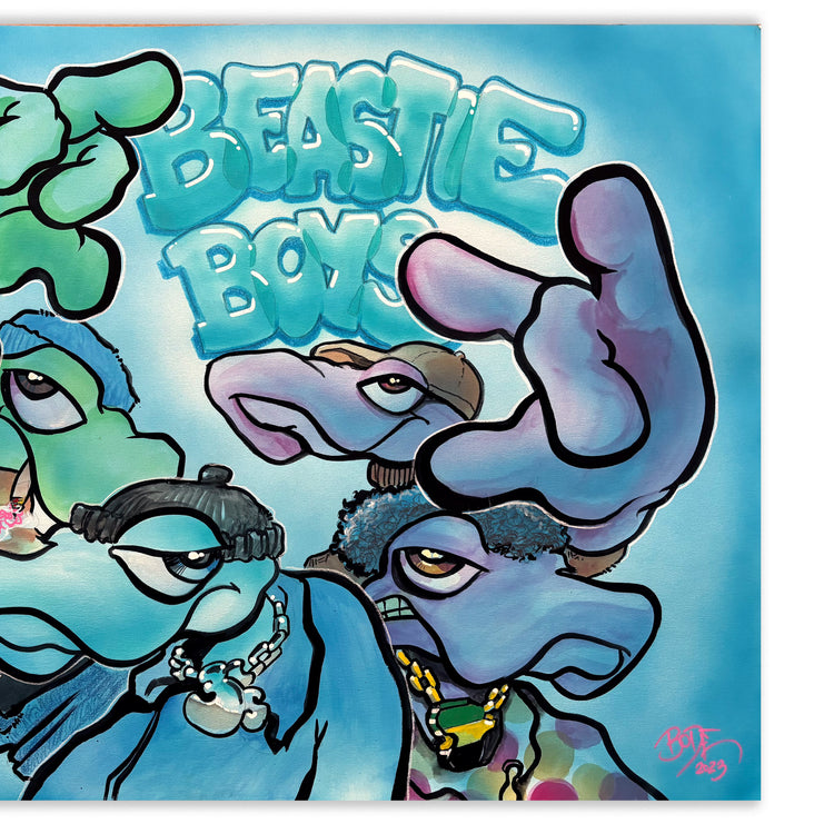 MARK BODE  "Beastie Boy Lizards" Painting