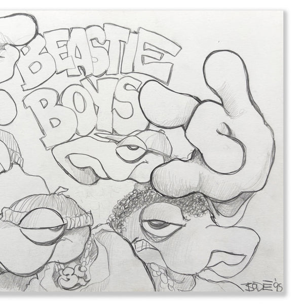 MARK BODE  "Beastie Boy Lizards" Drawing