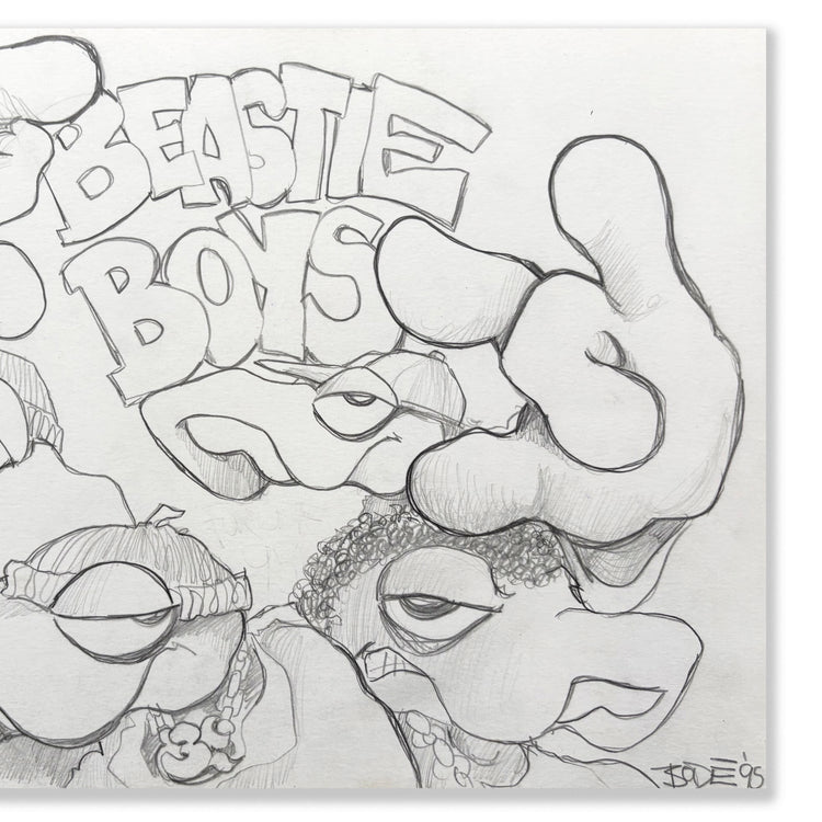 MARK BODE  "Beastie Boy Lizards" Drawing