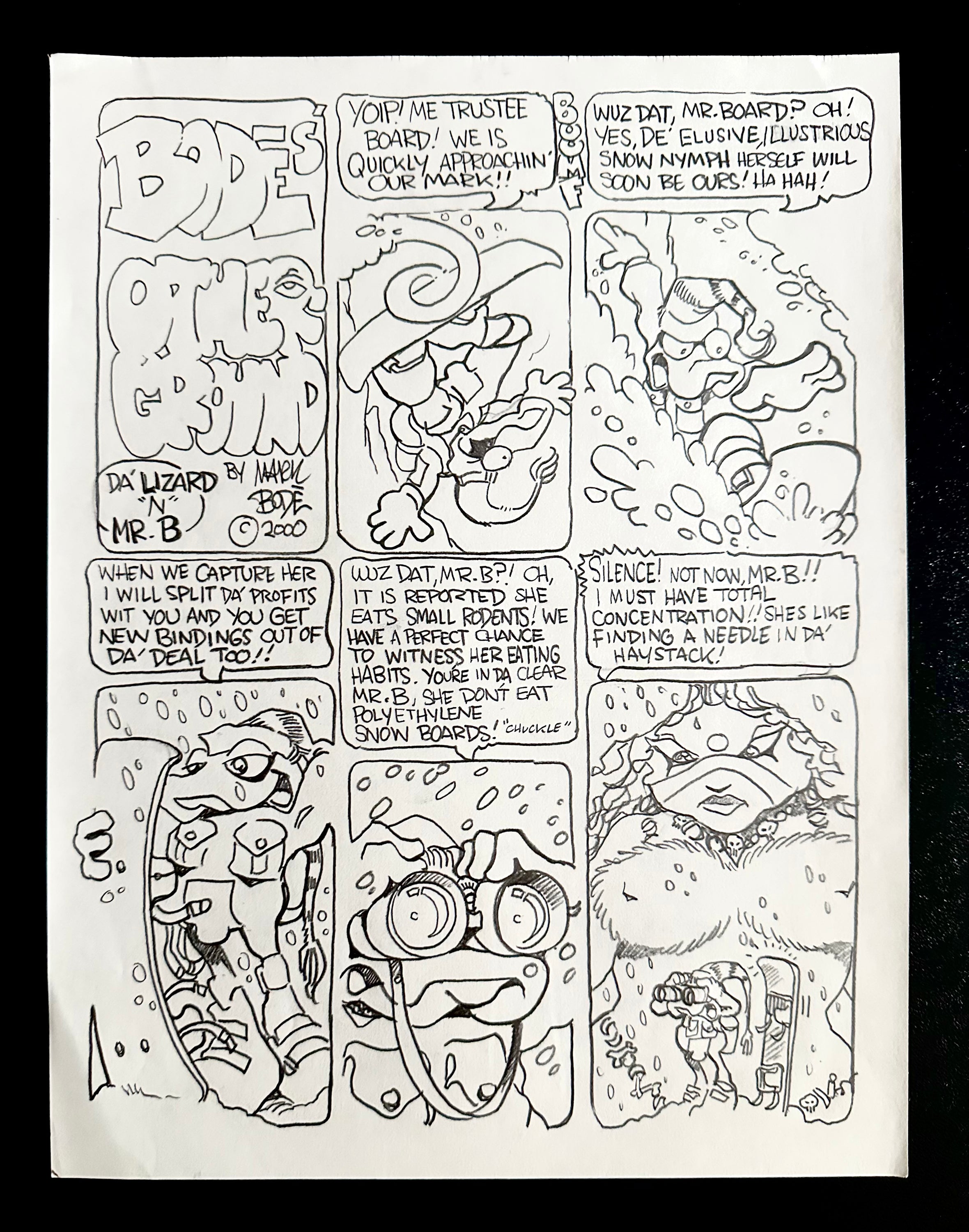 MARK BODE "Da Lizard N MRr.B" Drawing