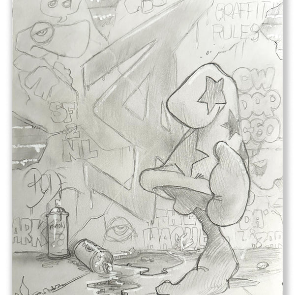 MARK BODE "Cheech in the Hague" Drawing