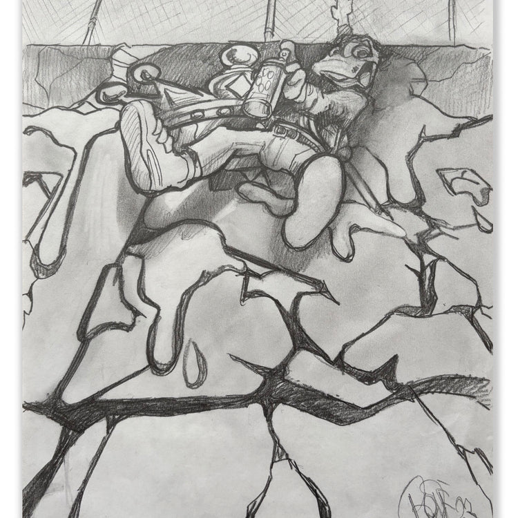 MARK BODE  "MAD SEEN Lizard" Drawing