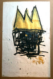 Jean Michel Basquiat "Black Skull w/Crown"