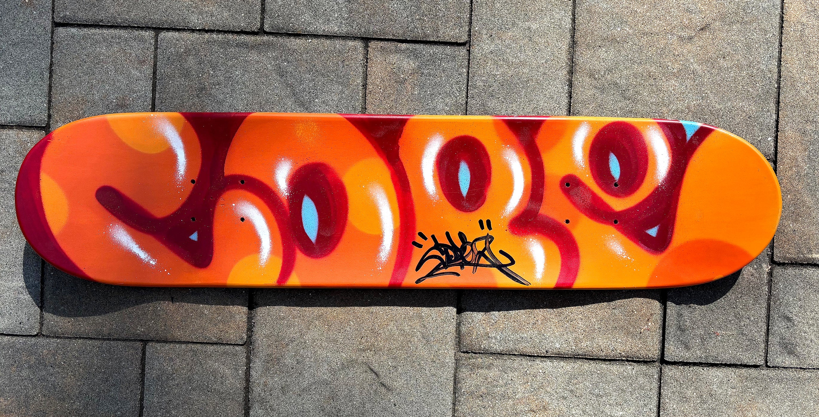 COPE2 - "Orange Bubble" Hand Painted Deck