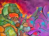 TKID- "Graffiti Soldier" Painting