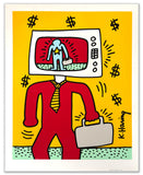 KEITH HARING "Playboy TV Man" 1990 - Silkscreen