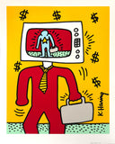 KEITH HARING "Playboy TV Man" 1990 - Silkscreen