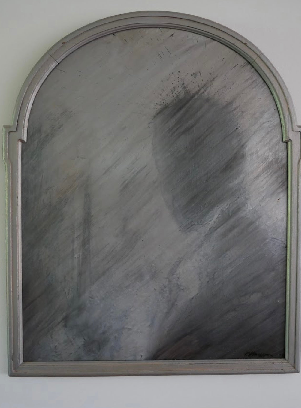 Richard Hambleton "Silver Shadow head " Painting