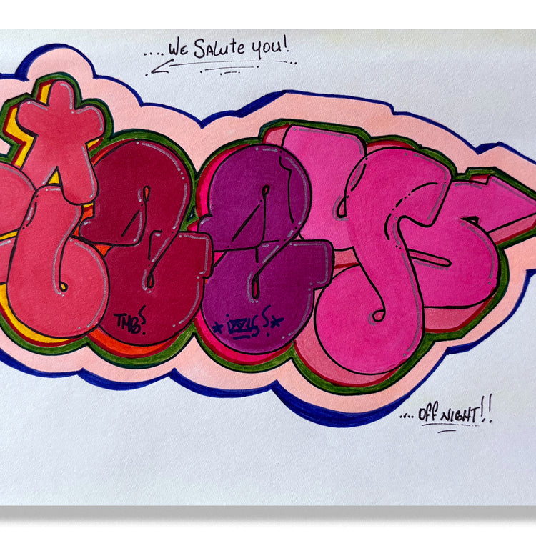 IZ THE WIZ -"IZZY- We Salute You" BB Drawing