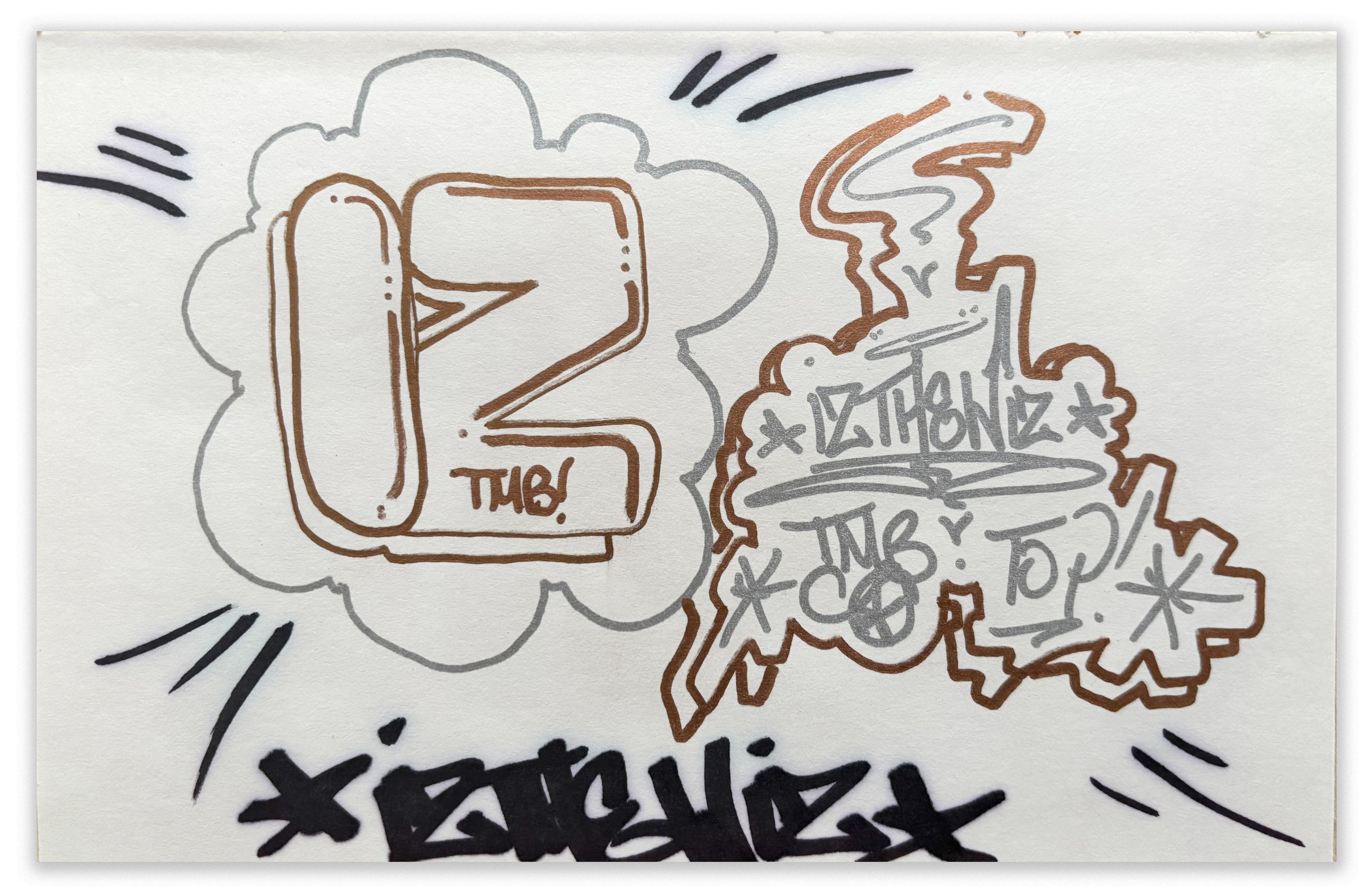 IZ THE WIZ -"Classic IZ Outline" BB Drawing