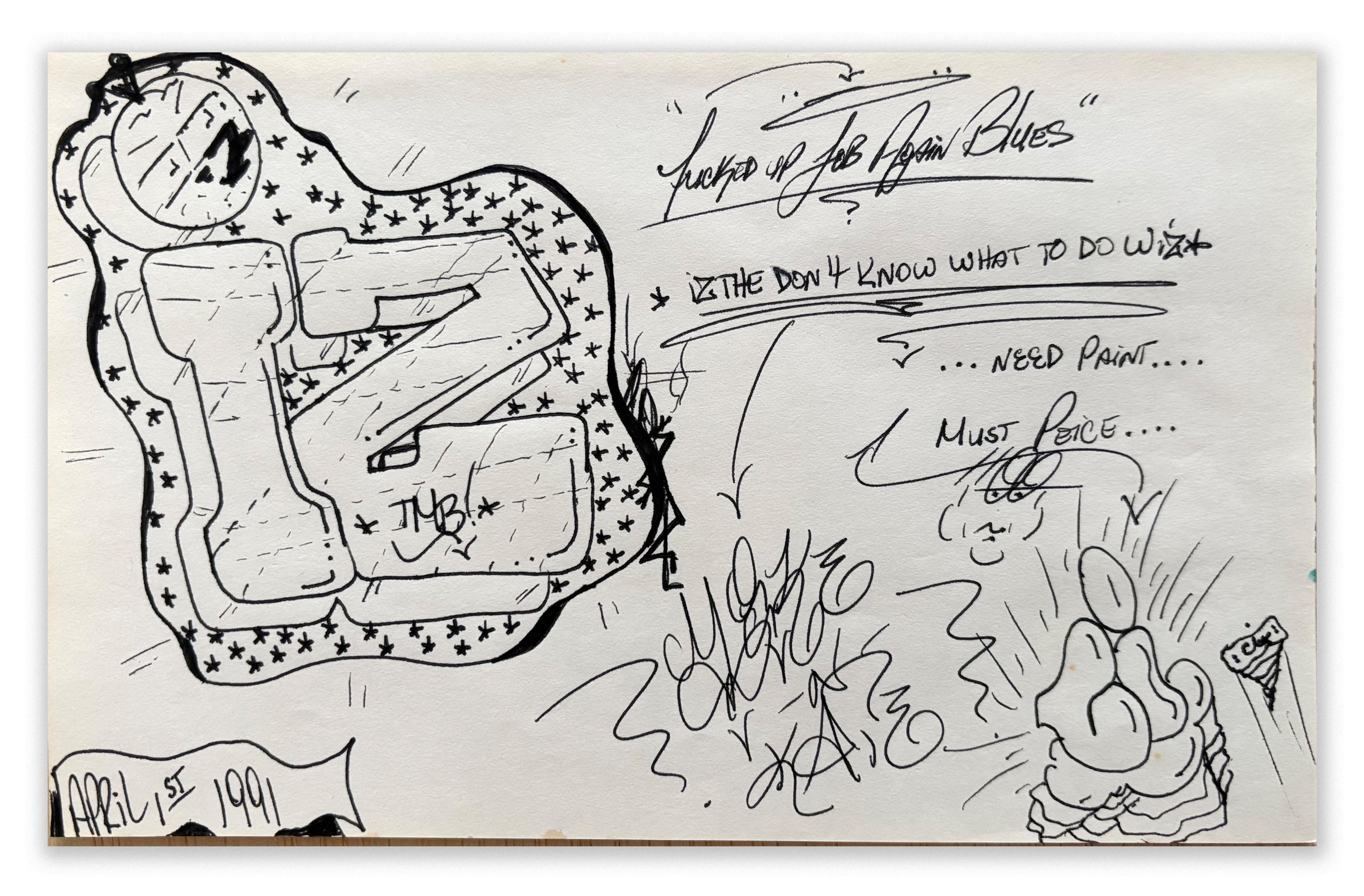 IZ THE WIZ -"Must Piece" 1991 BB Drawing