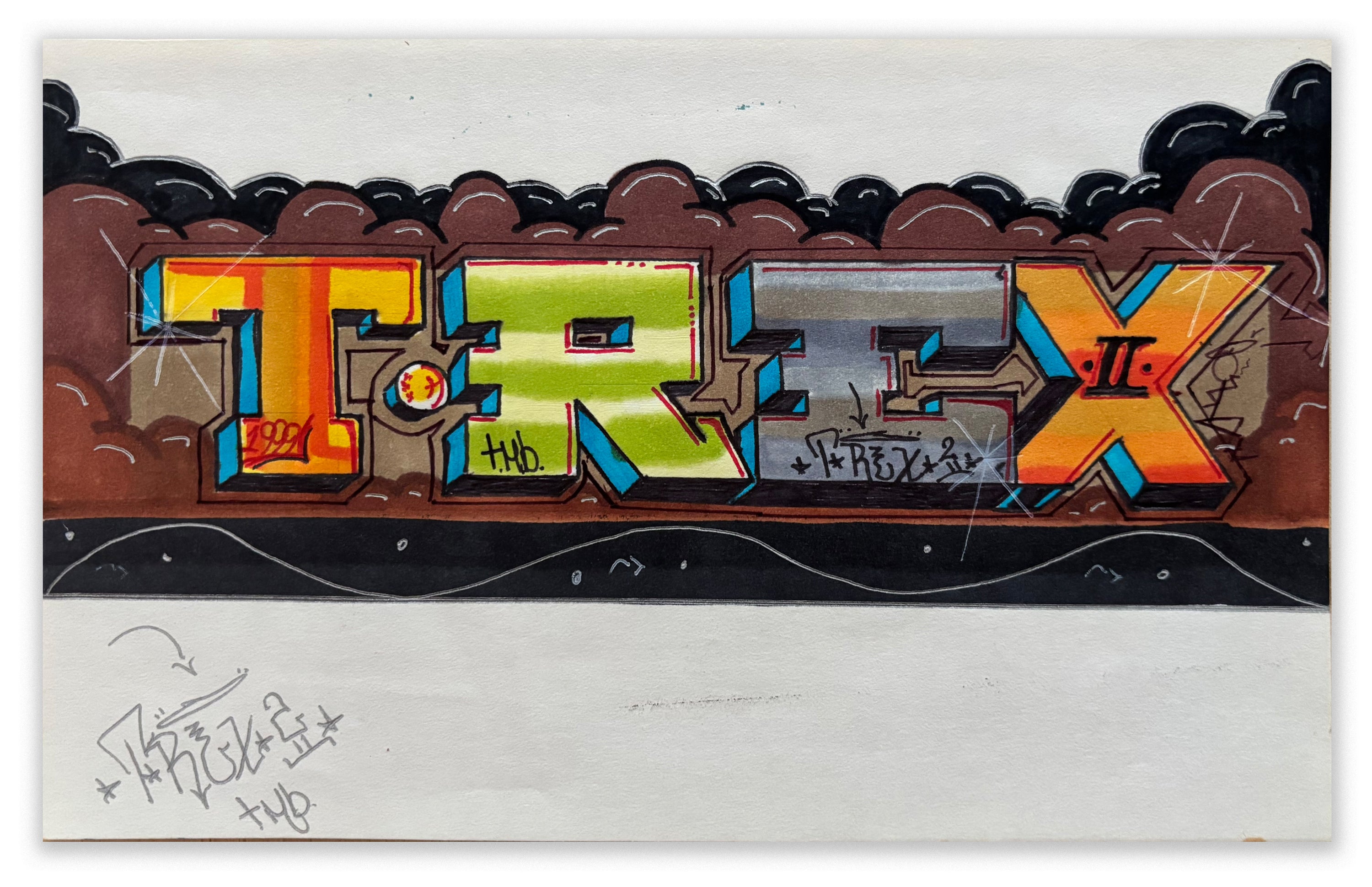 IZ THE WIZ -"TREX "  BB Drawing