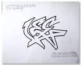 LEE Quinones "Each Letter" Drawing