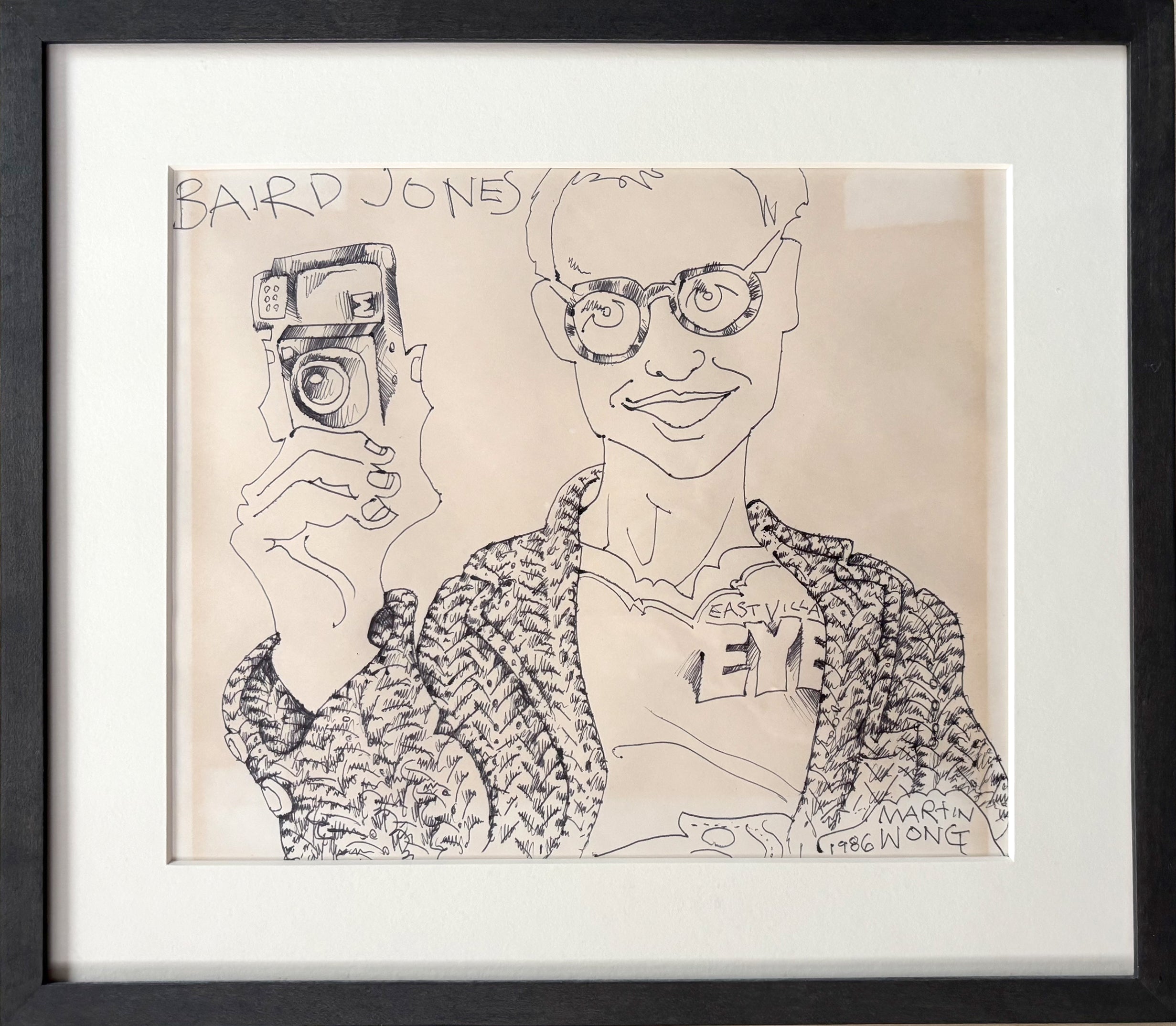 Martin Wong- Baird Jones" Drawing 1986