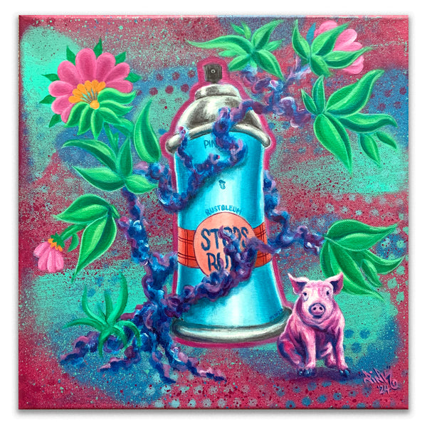 LADY PINK - "Piglet Pink" Painting