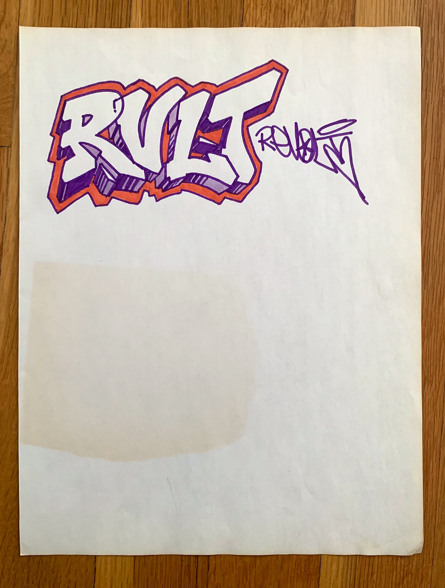 REVOLT  "Revolt" Black Book Drawing 1984