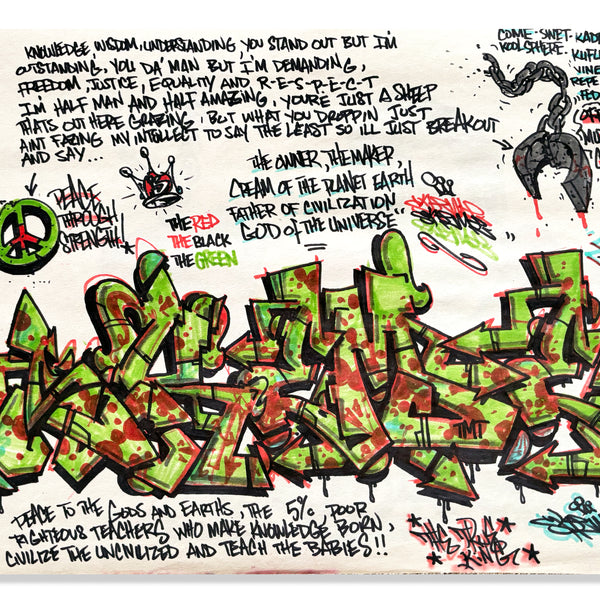 SKEME- "Peace thru strength" Drawing