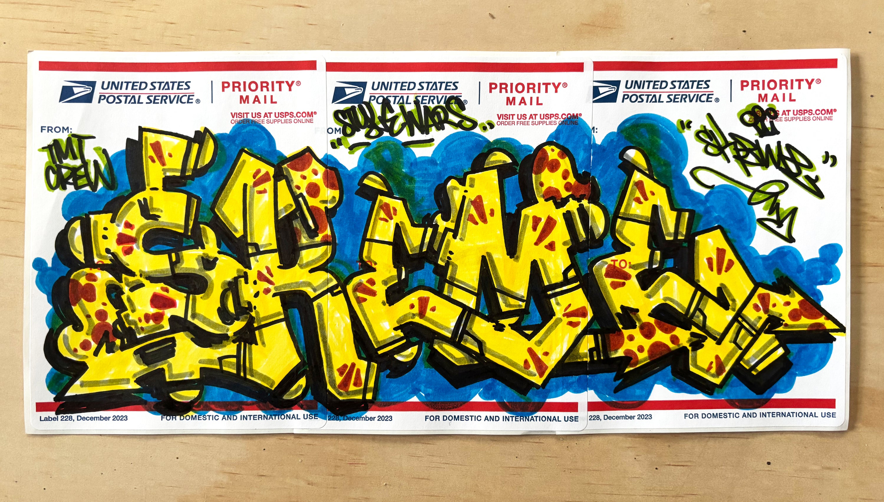 SKEME- "Gold Rush" 3 panel slap