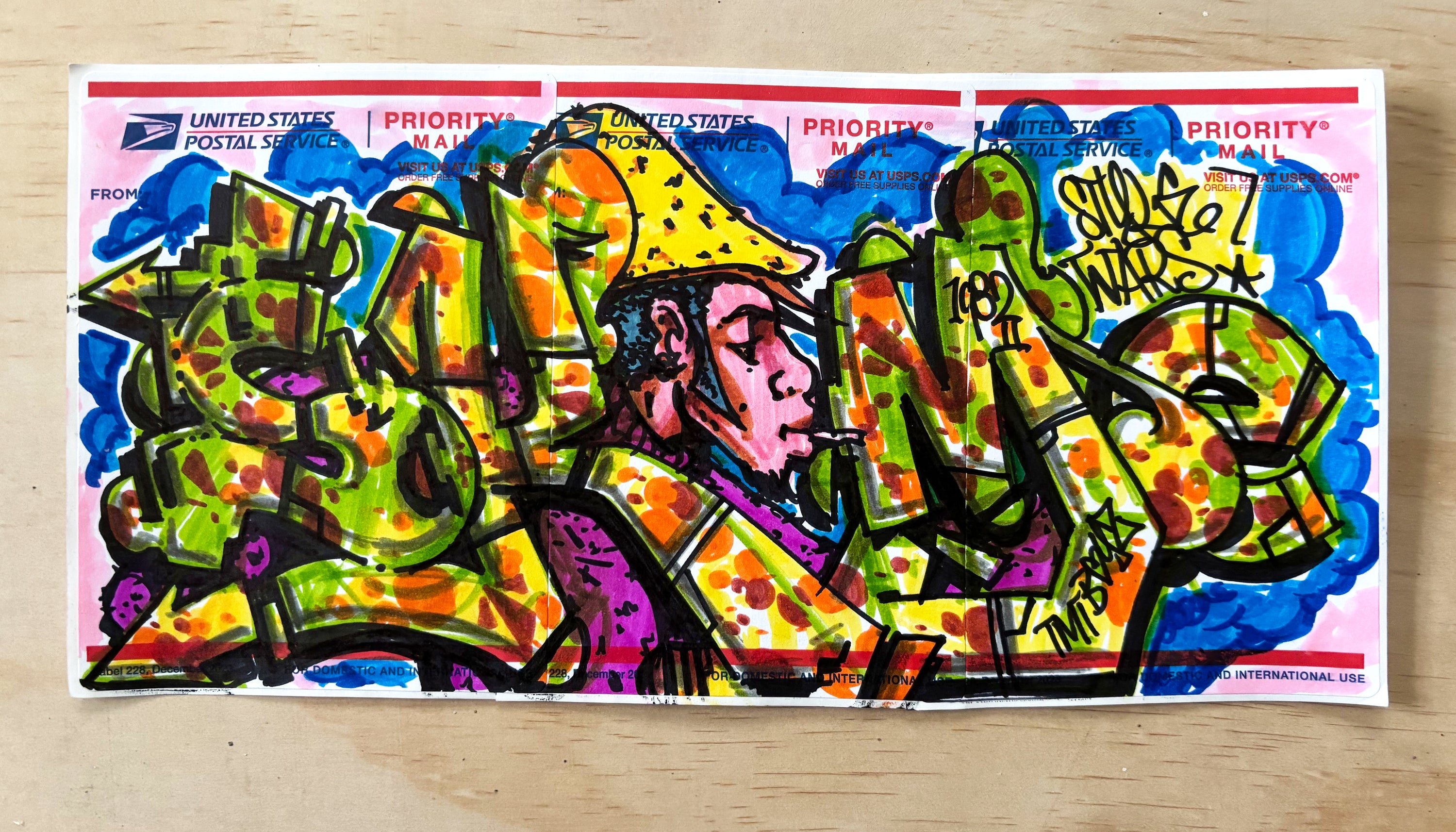 SKEME- "Fuzzy Wuzzy" 3 panel slap