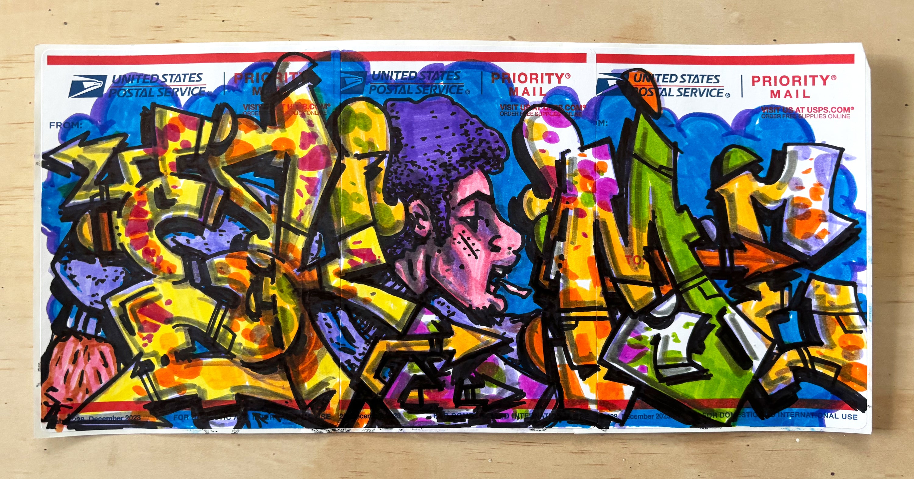 SKEME- "Double Up" 3 panel slap