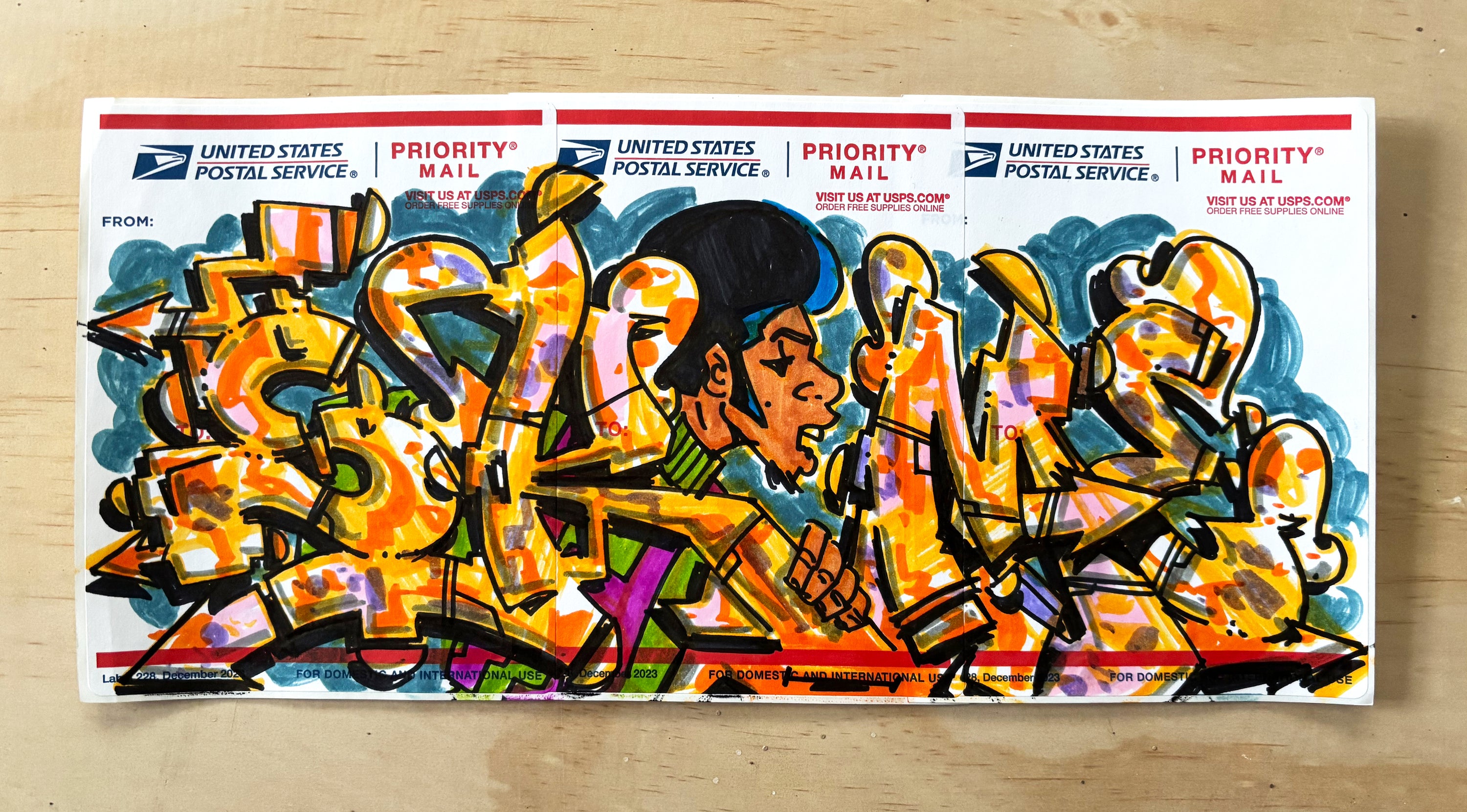 SKEME- "Bronzman" 3 panel slap