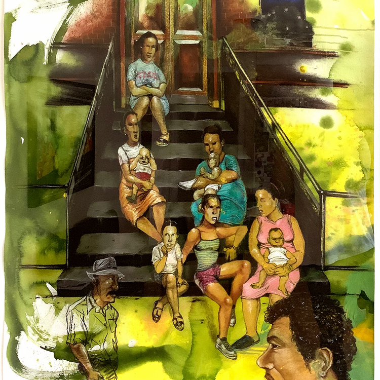 DAZE- "The Stoop" Painting