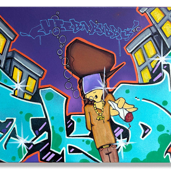 T-KID 170  - "Cheeba Bubbles" Painting