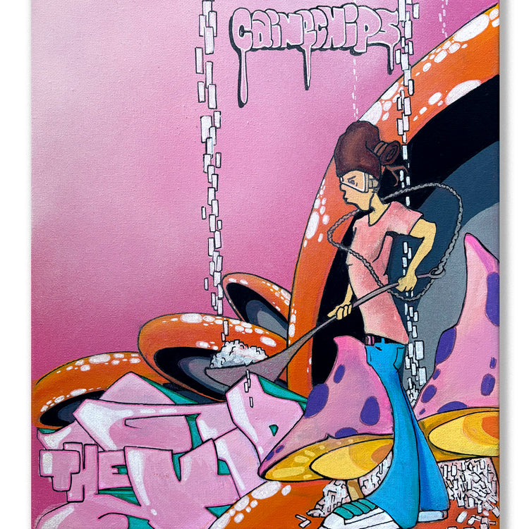 T-KID 170  - "Caine Chips" Painting