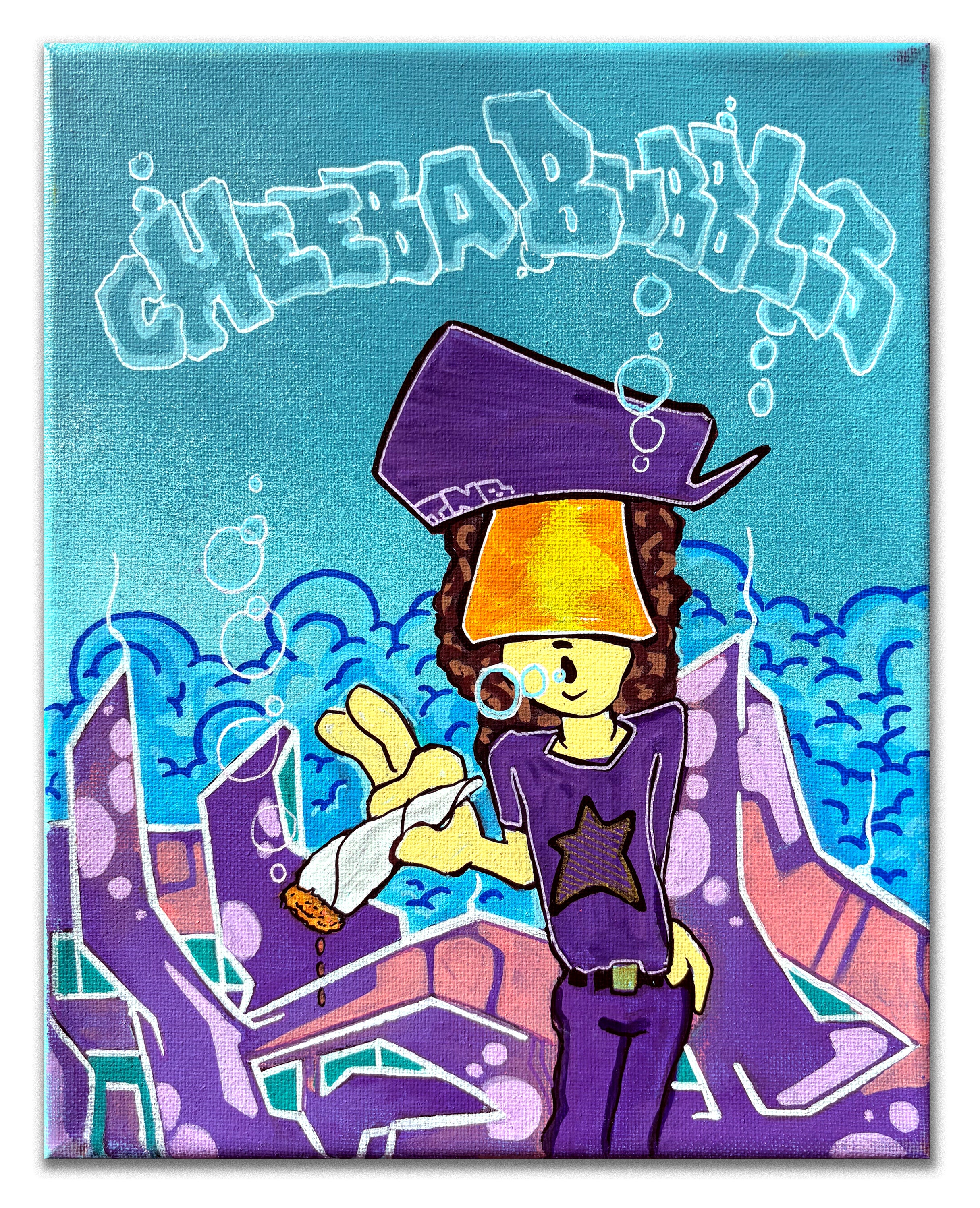 T-KID 170  - "Cheeba Bubbles" Painting