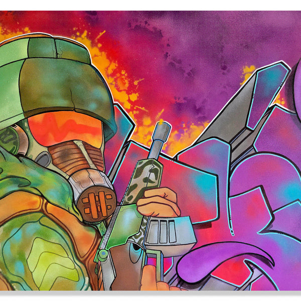TKID- "Graffiti Soldier" Painting
