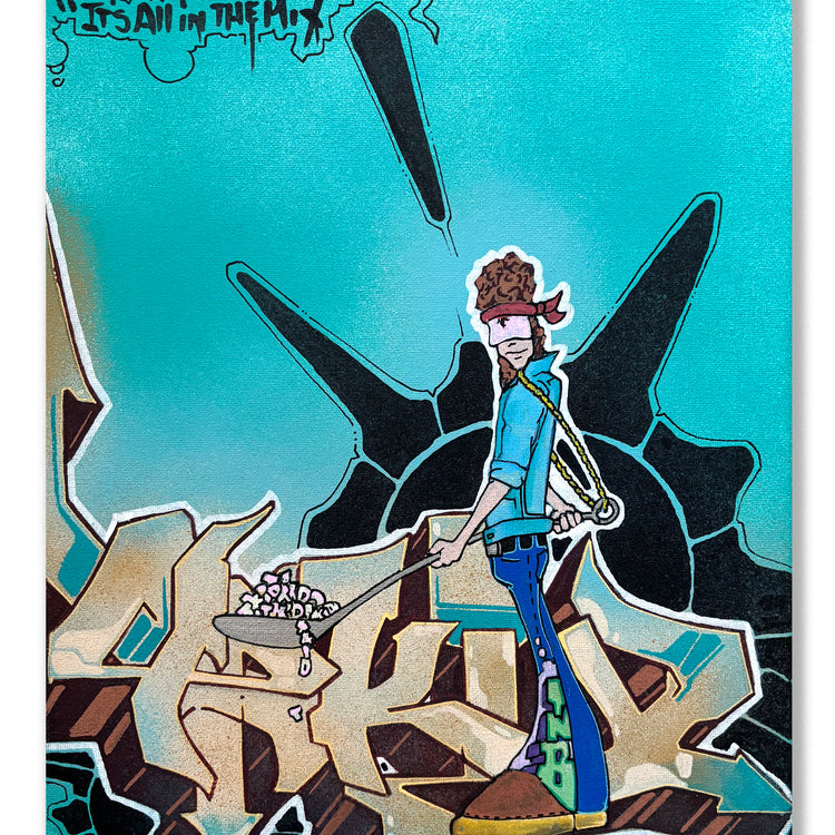 T-KID 170  - "In The Mix" Painting
