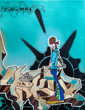 T-KID 170  - "In The Mix" Painting