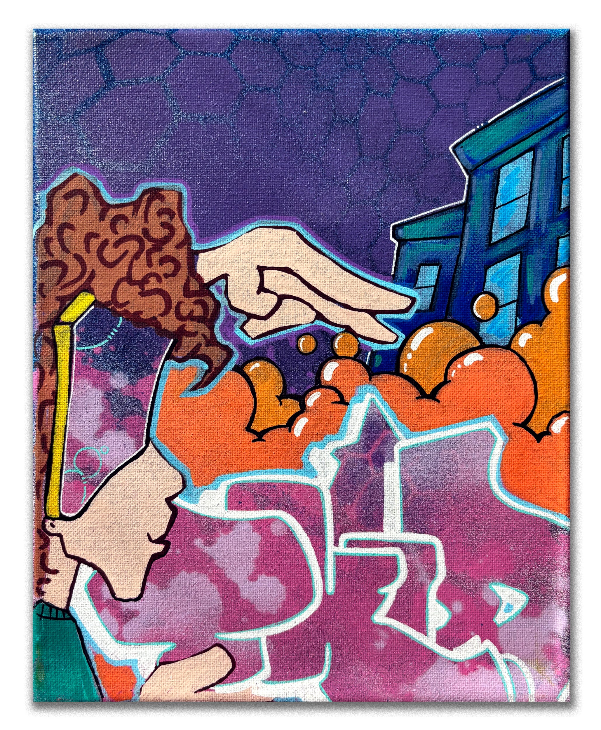 T-KID 170  - "On The Block" Painting