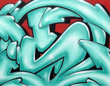 GRAFFITI ARTIST SEEN  -  "Devil Tail"  Aerosol on  Canvas