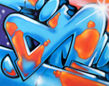 GRAFFITI ARTIST SEEN  -  "Untitled"  Aerosol on  Canvas