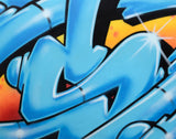 GRAFFITI ARTIST SEEN  -  "Super S"  Aerosol on  Canvas