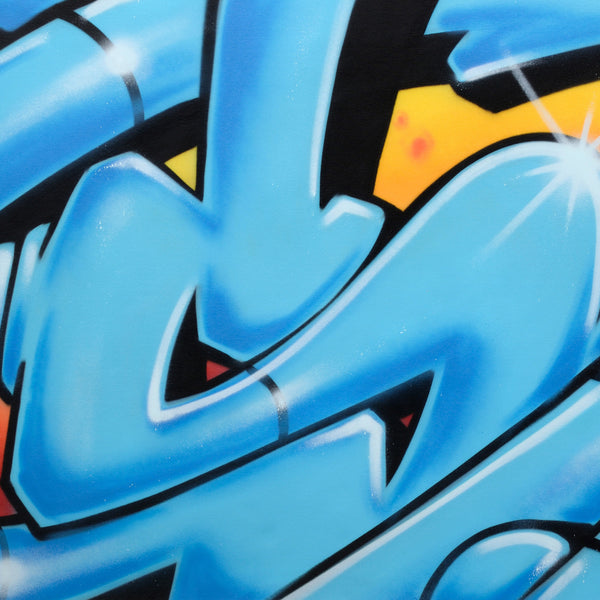 GRAFFITI ARTIST SEEN  -  "Super S"  Aerosol on  Canvas