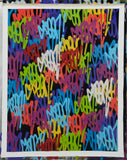 GRAFFITI ARTIST SEEN  -  "Multi Tags #6"  Aerosol on  Canvas