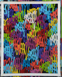 GRAFFITI ARTIST SEEN  -  "Multi Tags #9"  Aerosol on  Canvas