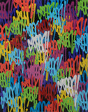 GRAFFITI ARTIST SEEN  -  "Multi Tags #10"  Aerosol on  Canvas