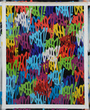 GRAFFITI ARTIST SEEN  -  "Multi Tags #12"  Aerosol on  Canvas