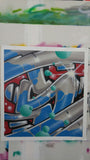 GRAFFITI ARTIST SEEN  -  "Super S"  Aerosol on  Canvas