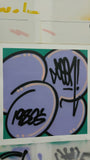 GRAFFITI ARTIST SEEN  -  "Signature Bubble"   Aerosol on  Canvas