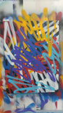 GRAFFITI ARTIST SEEN  -  "Multi Tags1 - Stretched"  Aerosol on  Linen