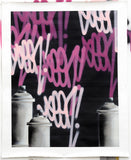 GRAFFITI ARTIST SEEN  -  "Tags & Cans Blk"  Aerosol on  Canvas
