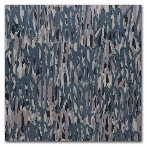 GRAFFITI ARTIST SEEN  - " Grey Multi Tags"  Aerosol on  Canvas 30"x30"